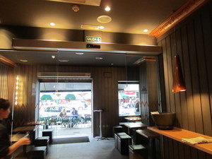 puerta de cristal automatica para restaurante