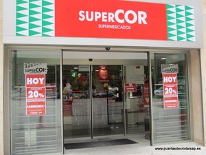 puerta de cristal automatica el corte ingles